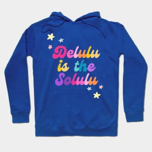 Delulu is the solulu (white) Hoodie